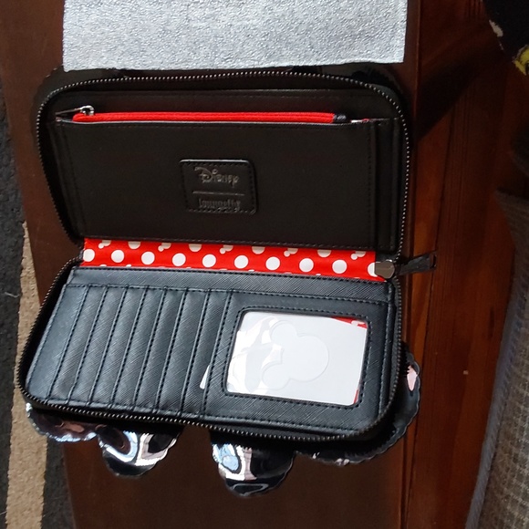 LOUNGEFLY MICKEY AND MINNIE LONG WALLET NEW WITHOUT TAG - Picture 3 of 5
